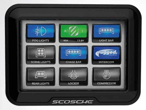 0255M8RS1-XC0 – SCOSHE IND. Power Management System, Control Any 12 Volt Accessories On Vehicle/ SxS/ Boat And Tracto...